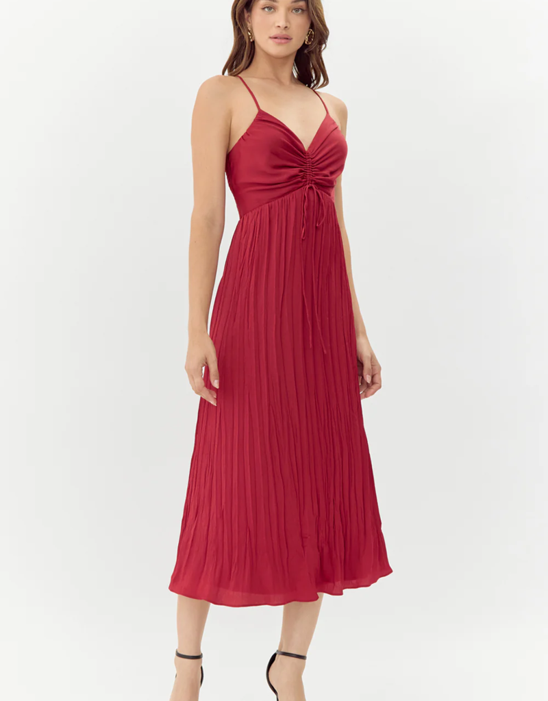 Adelyn Rae Jasmine Pleated Midi Dress