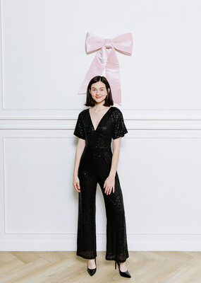 Molly Bracken Elana Sequined Jumpsuit