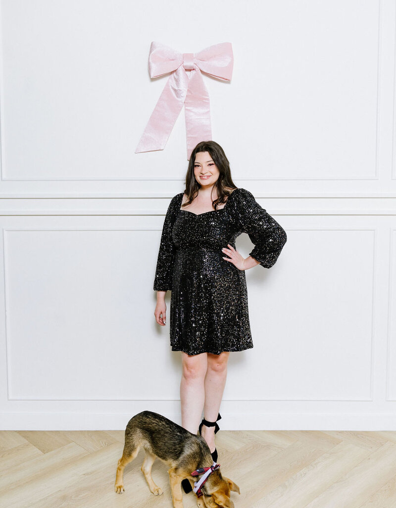 Molly Bracken Lolita Sequin Mini With Puffed Sleeves (FINAL SALE)