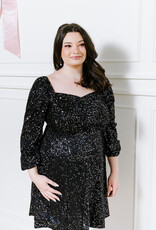 Molly Bracken Lolita Sequin Mini With Puffed Sleeves (FINAL SALE)