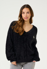 Cream Frosty Knit Pullover With Brooch (FINAL SALE)
