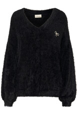 Cream Frosty Knit Pullover With Brooch (FINAL SALE)