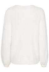 Cream Frosty Knit Pullover With Brooch (FINAL SALE)