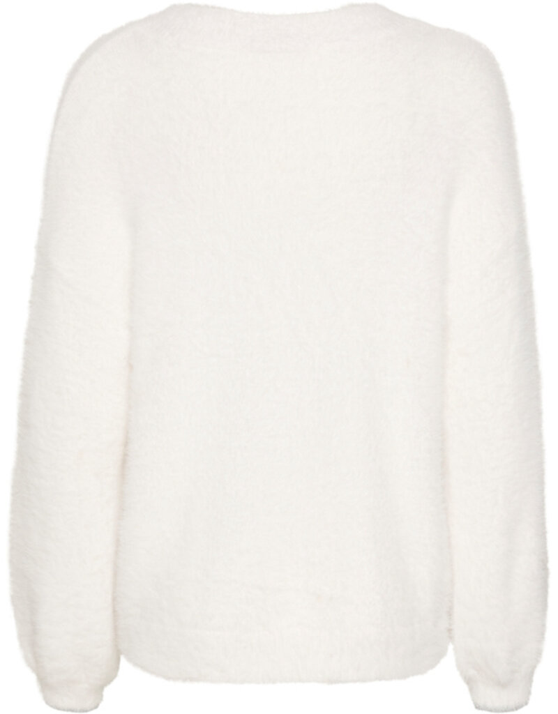 Cream Frosty Knit Pullover With Brooch (FINAL SALE)