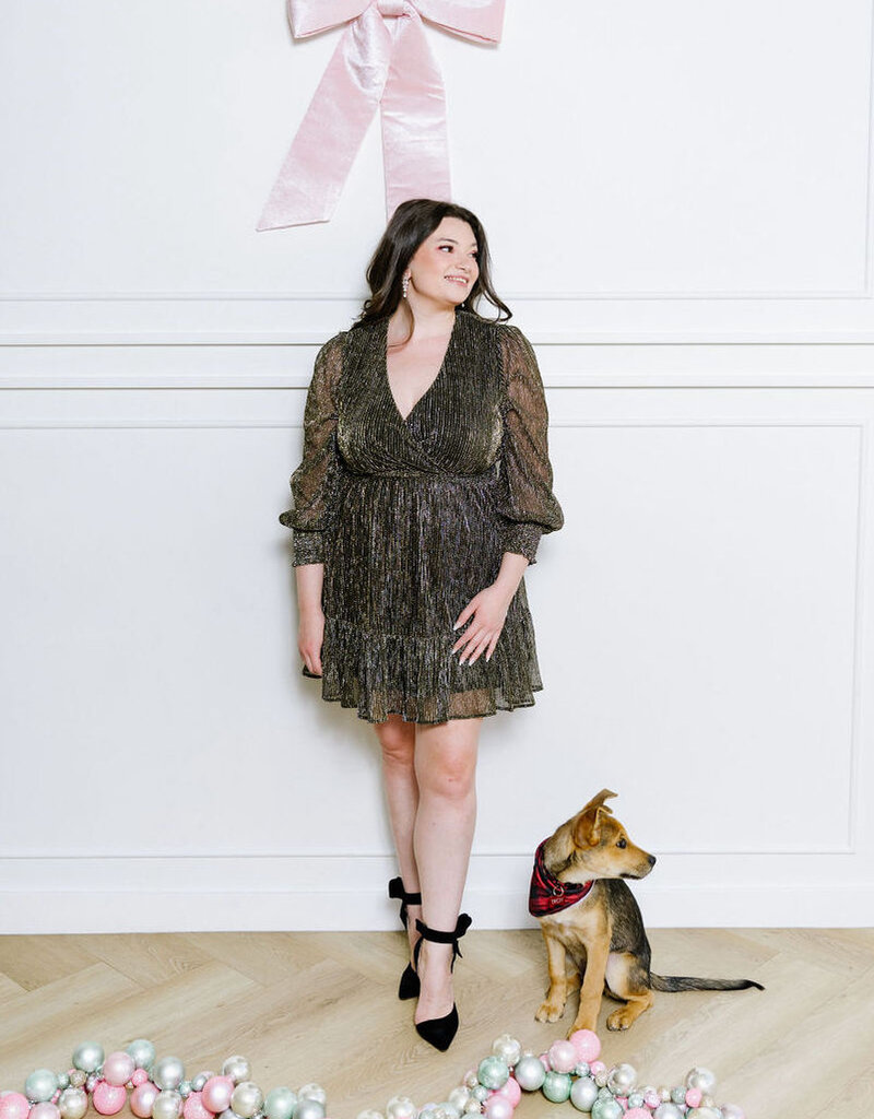 Molly Bracken Alda Metallic Dress