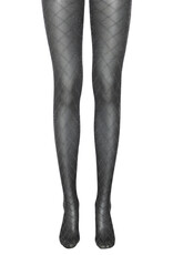 ICHI Accessories Emmy Stockings - Black with Silver Glitter