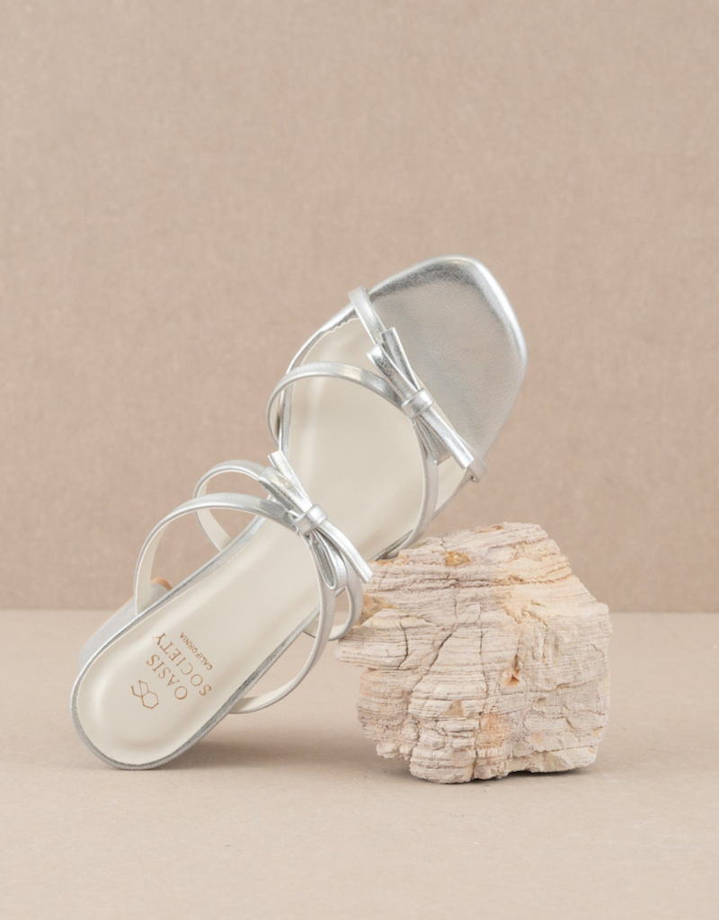 Oasis Society The Maci Strappy Heels with Bow
