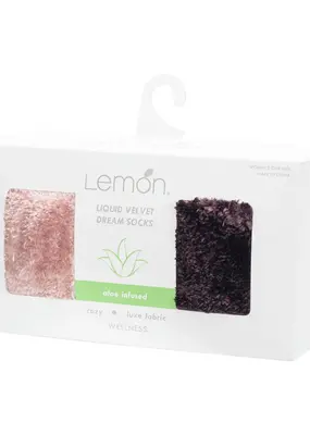 Lemon Gift Set Liquid Velvet Dream Crew Socks (2 Pack)