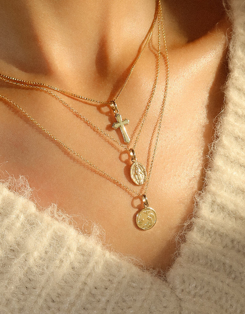 Leah Alexandra Guardian Angel Necklace - Gold Fill