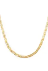 Leah Alexandra Braided Herringbone Necklace