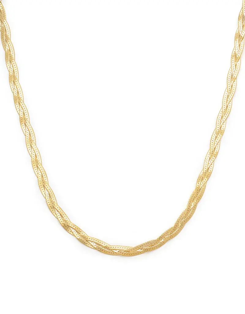 Leah Alexandra Braided Herringbone Necklace