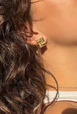 Leah Alexandra Weave Earrings - Gold