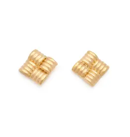 Leah Alexandra Weave Earrings - Gold
