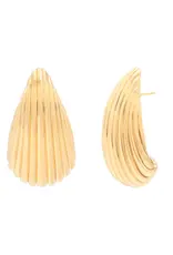 Leah Alexandra Shell Earrings - Gold