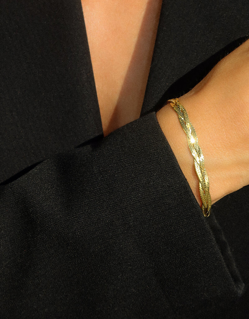 Leah Alexandra Braided Herringbone Bracelet