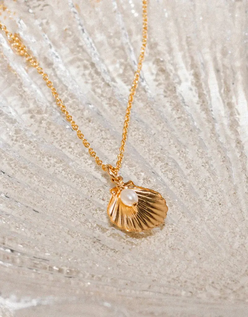 Leah Alexandra Ariel Necklace - Pearl and Gold Fill