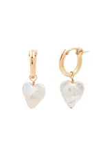 Leah Alexandra Amelia Hoops - Heart Pearl