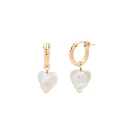 Leah Alexandra Amelia Hoops - Heart Pearl