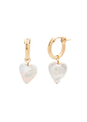 Leah Alexandra Amelia Hoops - Heart Pearl