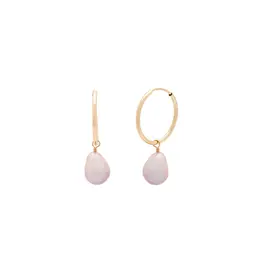 Leah Alexandra Pink Pearl Airlight Hoops
