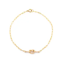 Leah Alexandra Love Me Knot Bracelet 10K Gold