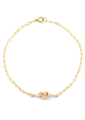 Leah Alexandra Love Me Knot Bracelet 10K Gold