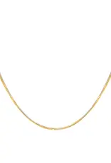 Leah Alexandra Herringbone Chain Necklace 10K Gold