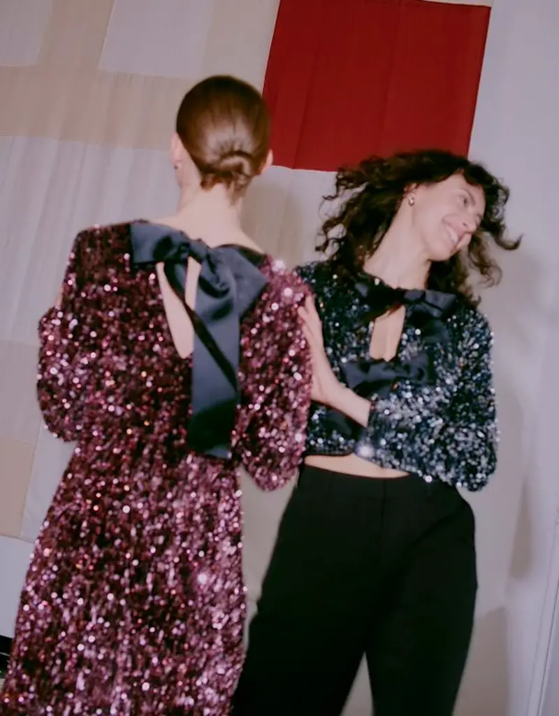 B.Young Paillet Bow Dress