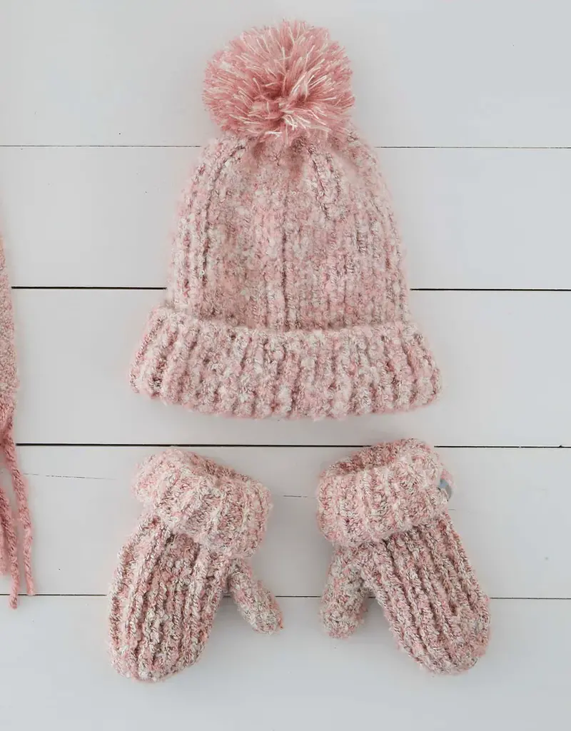 Lemon Girls Snow Storm Beanie + Gloves Set