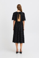 ICHI Charlsti Fringe Open Back Midi Dress