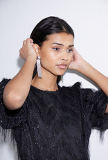 ICHI Charlsti Fringe Open Back Midi Dress