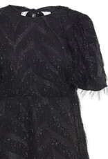 ICHI Charlsti Fringe Open Back Midi Dress