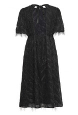 ICHI Charlsti Fringe Open Back Midi Dress