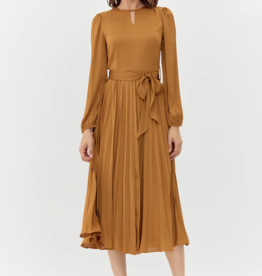 Adelyn Rae Imani Pleated Midi Dress *Only One Left - XL*