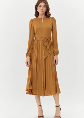 Adelyn Rae Imani Pleated Midi Dress **X-LARGE**