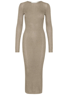 InWear Thani Sheer Ribbed Shimmer Dress