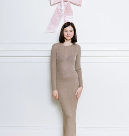 InWear Thani Sheer Ribbed Shimmer Dress