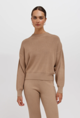 Brunette the Label Olivia Ribbed Knit Crew in Fawn (FINAL SALE)