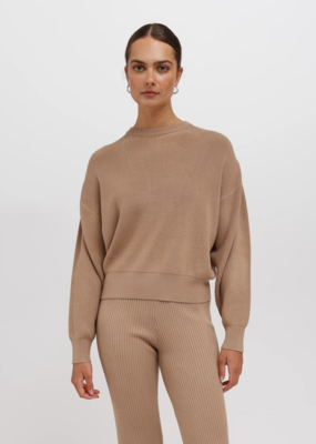 Brunette the Label Olivia Ribbed Knit Crew
