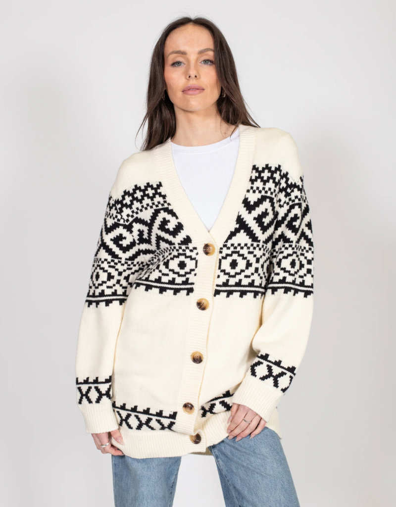 Brunette the Label Fair Isle Cardigan