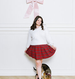 Molly Bracken Cassandra Pleated Checked Mini Skirt *Only One Left - X-SMALL