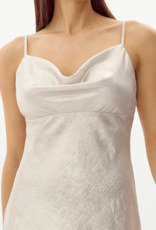 Greylin Atrina Metallic Cowl Neck Mini Dress