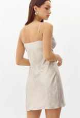 Greylin Atrina Metallic Cowl Neck Mini Dress