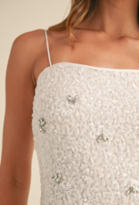 Mable Mindy Floral Sequin Mini Dress