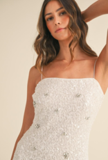 Mable Mindy Floral Sequin Mini Dress