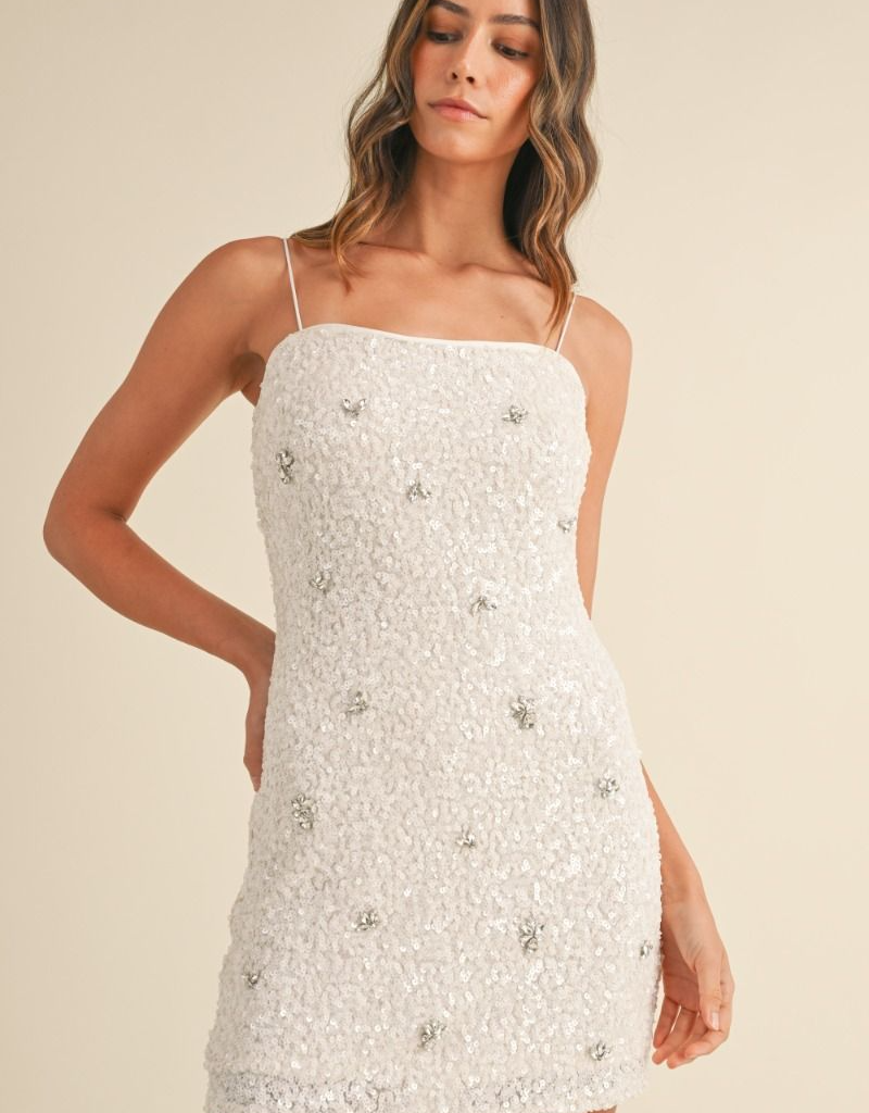 Mable Mindy Floral Sequin Mini Dress