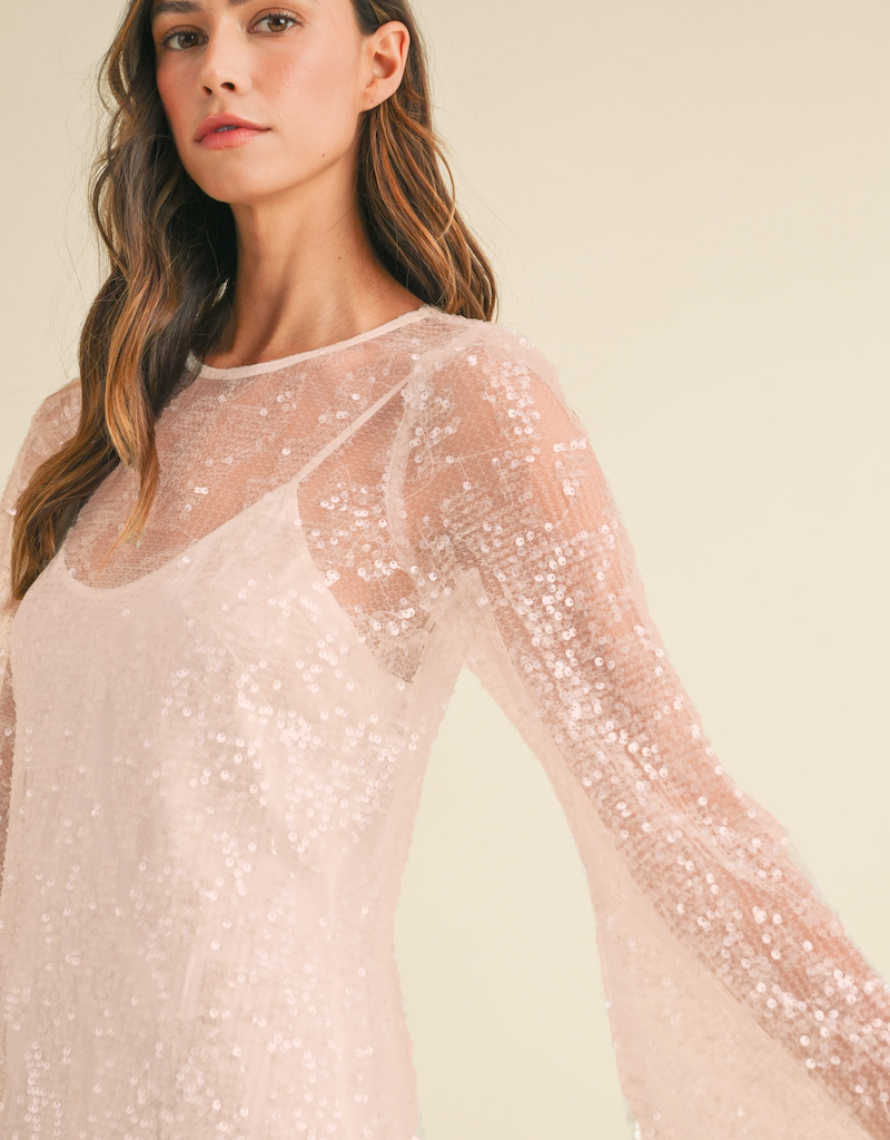 Mable Sydney Sequin Overlay Mini Dress