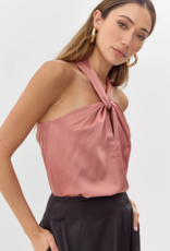 Greylin Lucinda Satin Halter Top