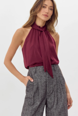 Greylin Nyla Satin Halter Top