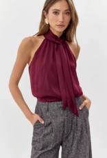 Greylin Nyla Satin Halter Top